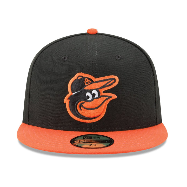 New-Era-Baltimore-Orioles-Road-Black-Orange-59FIFTY-Fitted-Hat-Front