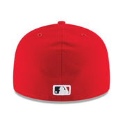 NEW ERA 59FIFTY LOS ANGELES ANGELS OF ANAHEIM GAME AUTHENTIC COLLECTION ON FIELD FITTED HAT RED