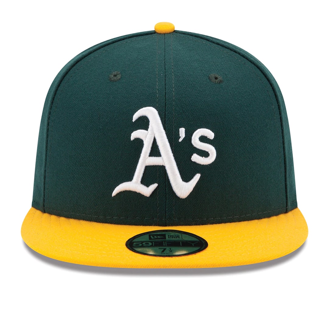 New-Era-Oakland-Athletics-Home-Green-Yellow-59FIFTY-Fitted-Hat-Front