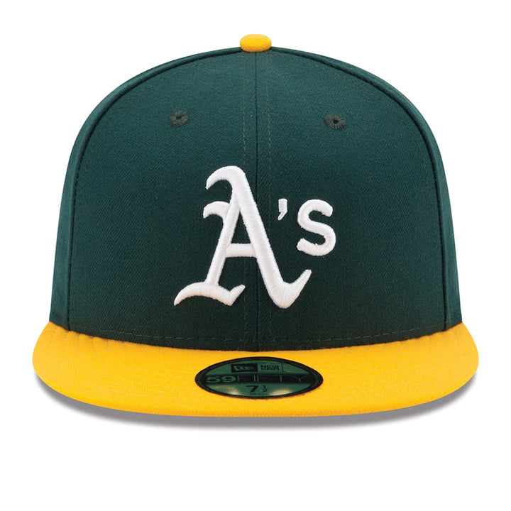New-Era-Oakland-Athletics-Home-Green-Yellow-59FIFTY-Fitted-Hat-Front