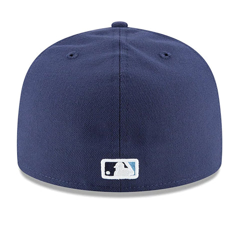 NEW ERA 59FIFTY TAMPA BAY RAYS ALTERNATE AUTHENTIC COLLECTION ON FIELD FITTED HAT LIGHT NAVY
