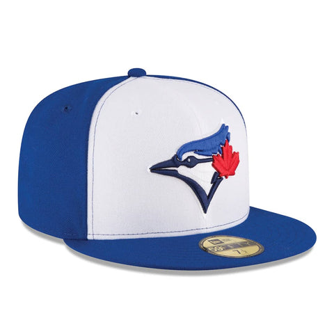 NEW ERA 59FIFTY TORONTO BLUE JAYS ALTERNATE 3 AUTHENTIC COLLECTION ON FIELD FITTED HAT WHITE ROYAL BLUE