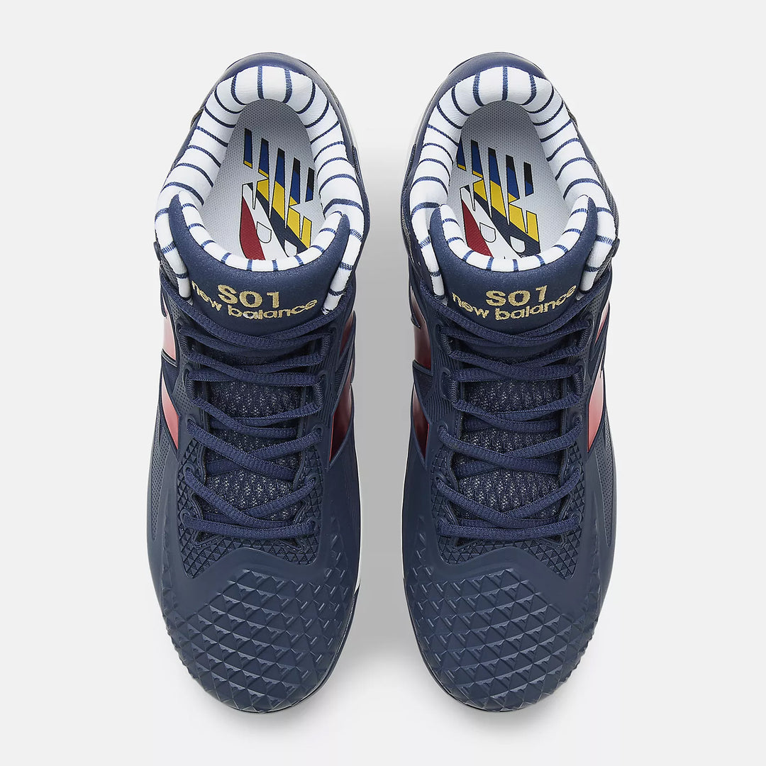 New Balance FuelCell Ohtani v1 Metal Baseball Cleats Navy Red MSHO5GO Elite Traction &amp; Energy Return