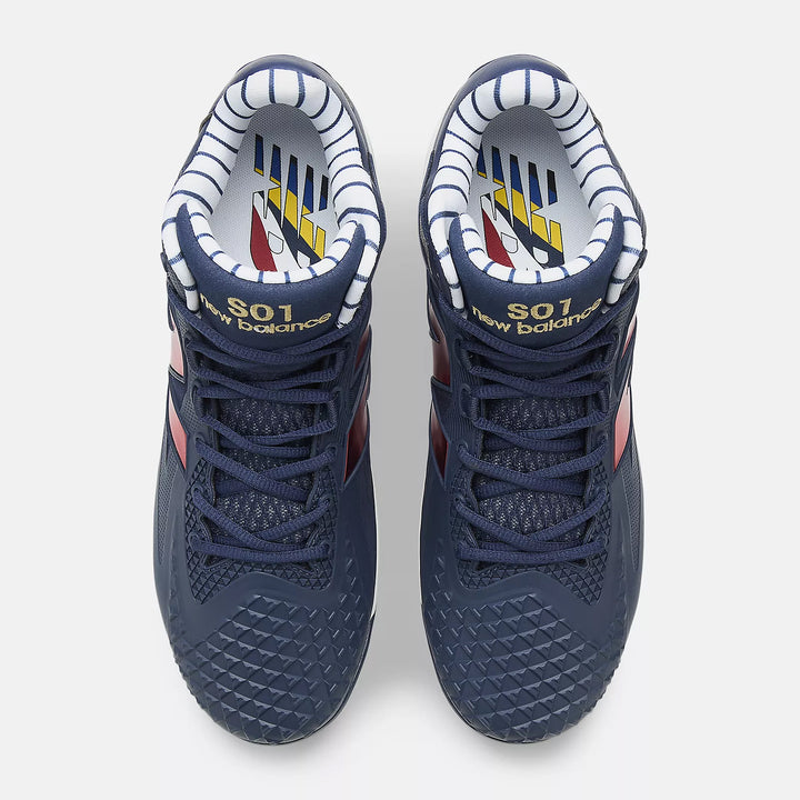 New Balance FuelCell Ohtani v1 Metal Baseball Cleats Navy Red MSHO5GO Elite Traction &amp; Energy Return