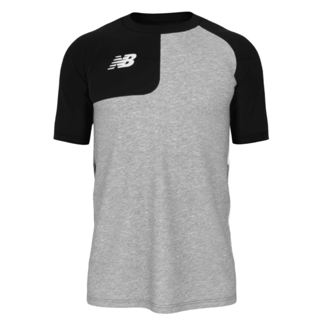 New Balance 3/4 Sleeve Asym Baseball Top Right_Black