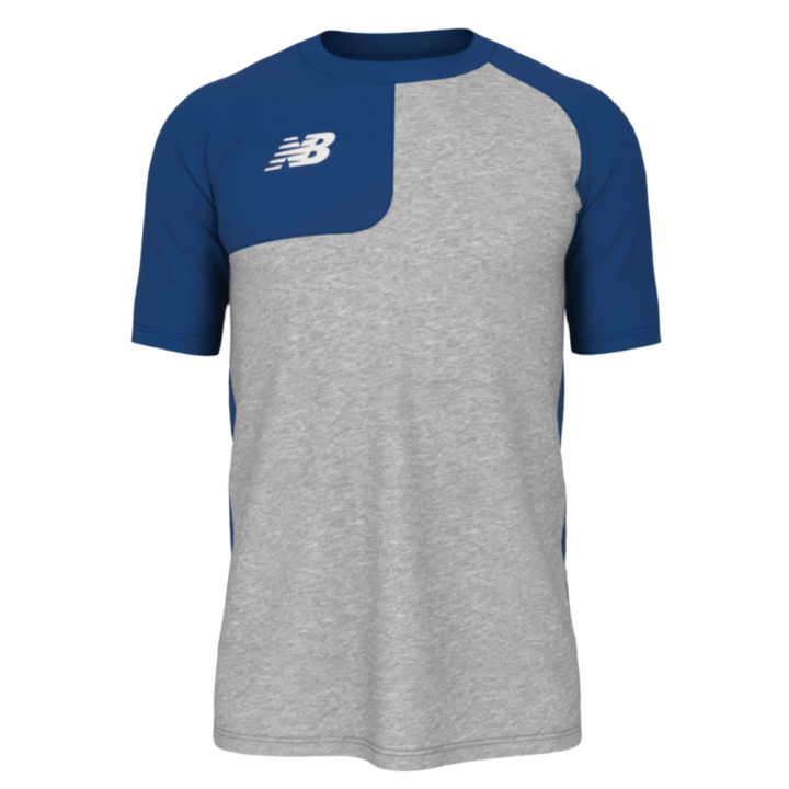 New Balance 3/4 Sleeve Asym Baseball Top Right_Blue