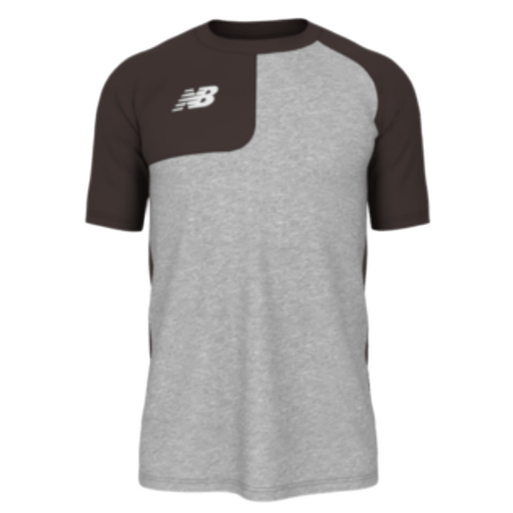 New Balance 3/4 Sleeve Asym Baseball Top Right_Brown