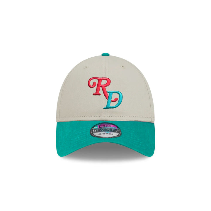 DR-SB332-FronNew Era 9FORTY FEDRED República Dominicana Adjustable Hat - Stone / Teal