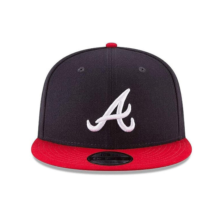 New Era 9Fifty MLB Atlanta Braves Basic Navy/Red Snapback Hat One Size