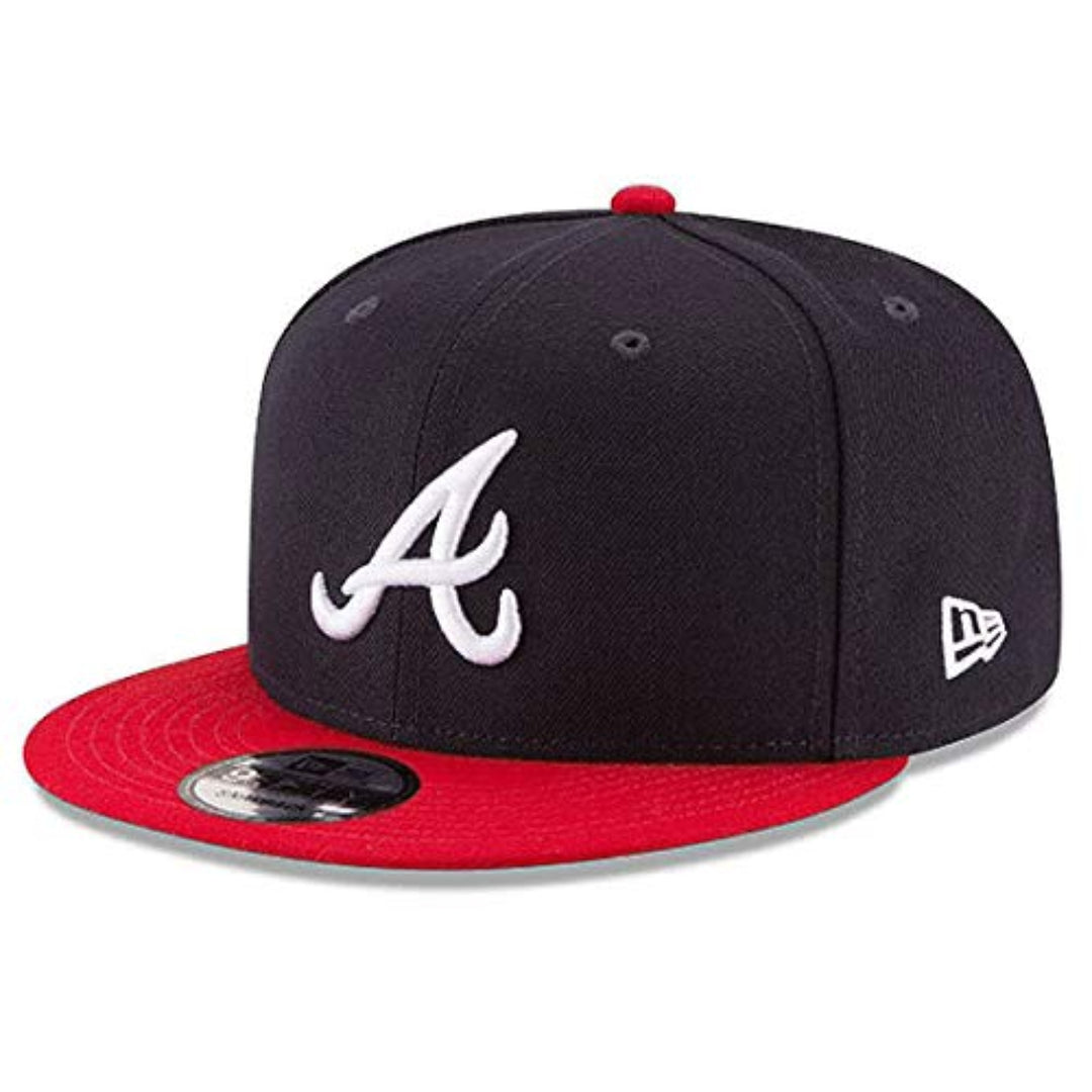 New_Era_9Fifty_MLB_Atlanta_Braves_Basic_Navy_Red_Snapback_Hat_One_Size.__