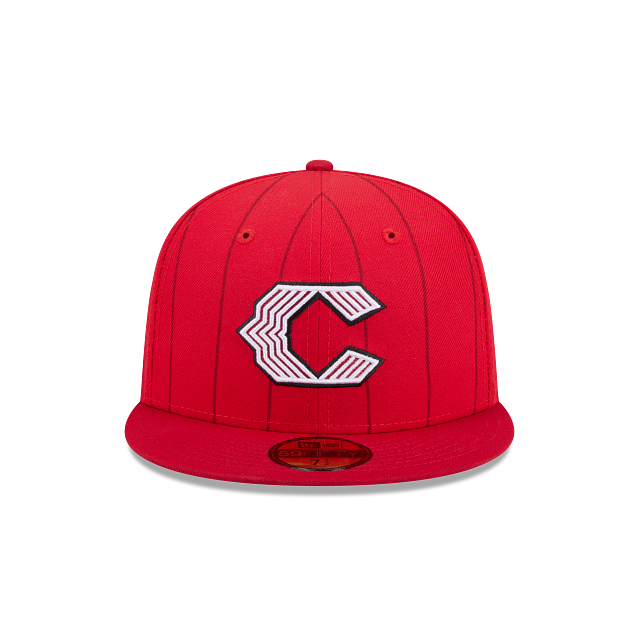 New Era Cincinnati Reds 2026 City Connect 59FIFTY Fitted Cap Red – Authentic MLB Fitted Hat with Pinstripe Design