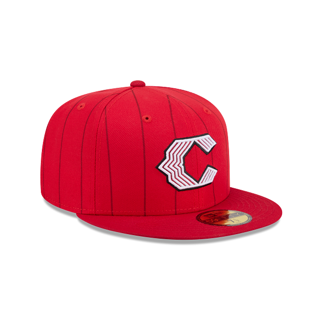 New Era Cincinnati Reds 2026 City Connect 59FIFTY Fitted Cap Red – Authentic MLB Fitted Hat with Pinstripe Design