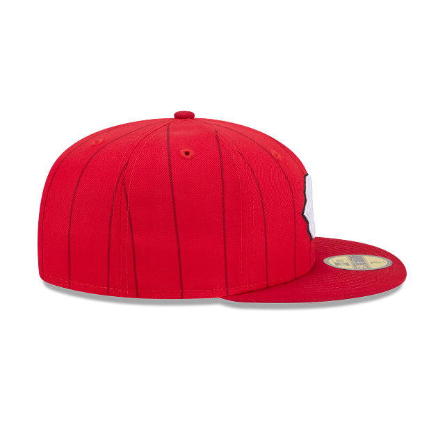 New Era Cincinnati Reds 2026 City Connect 59FIFTY Fitted Cap Red – Authentic MLB Fitted Hat with Pinstripe Design