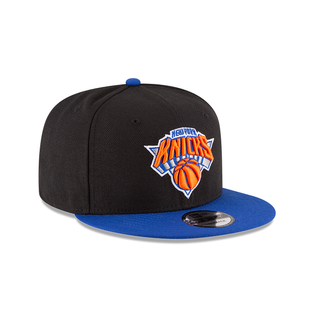 New York Knicks Flat Brim Snapback Hat – Official NBA Adjustable Cap | Black &amp; Blue