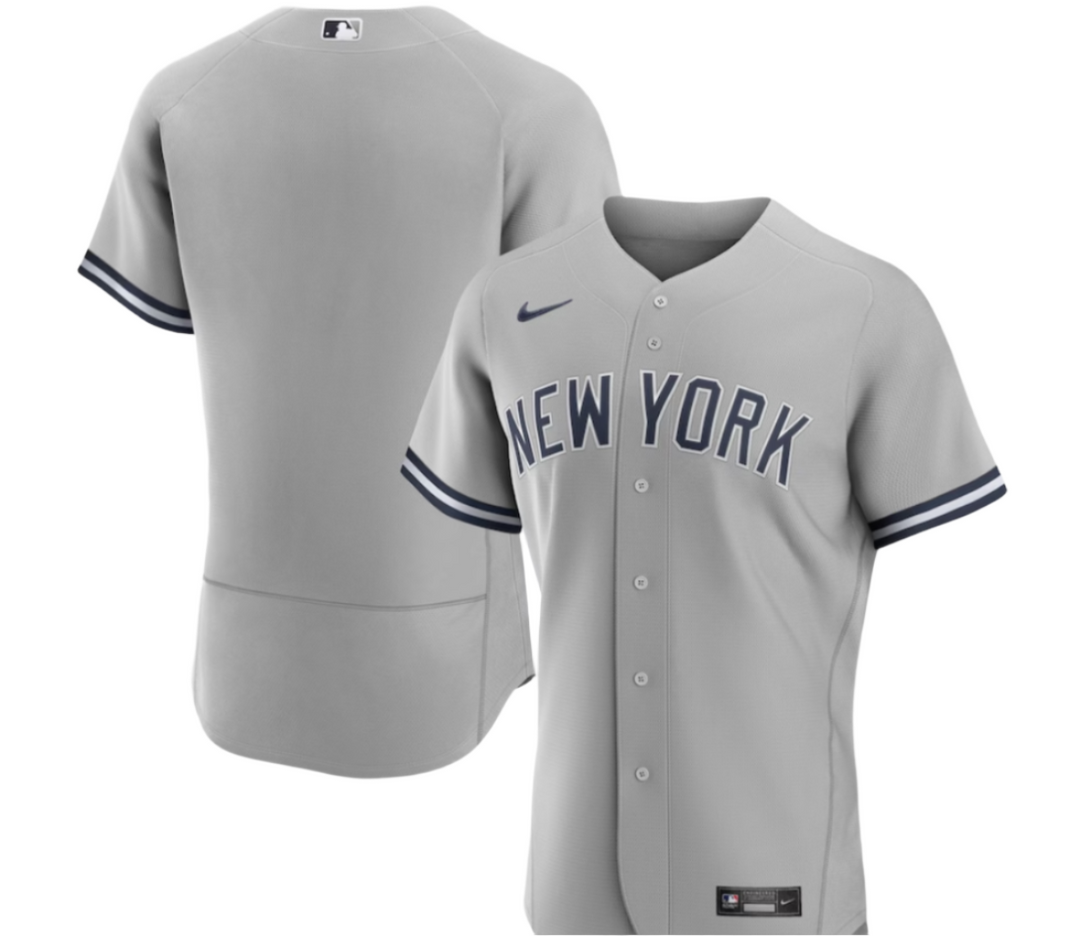 New York Yankees Road Authentic Jersey - Gray