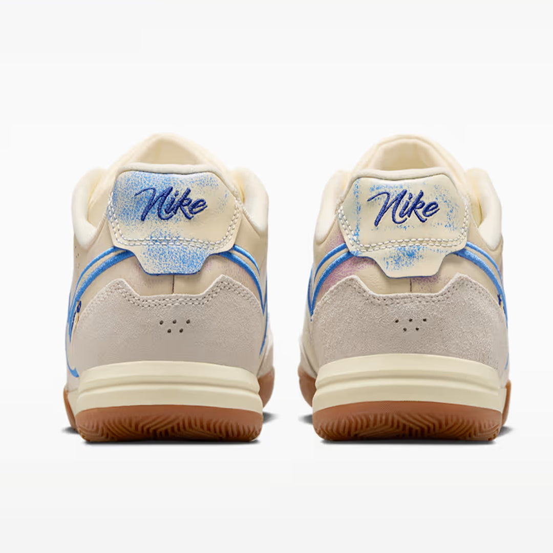 Nike Tiempo Streetgato PRM Indoor/Court Low-Top Soccer Shoes Coconut Milk Gum Blue Crystal