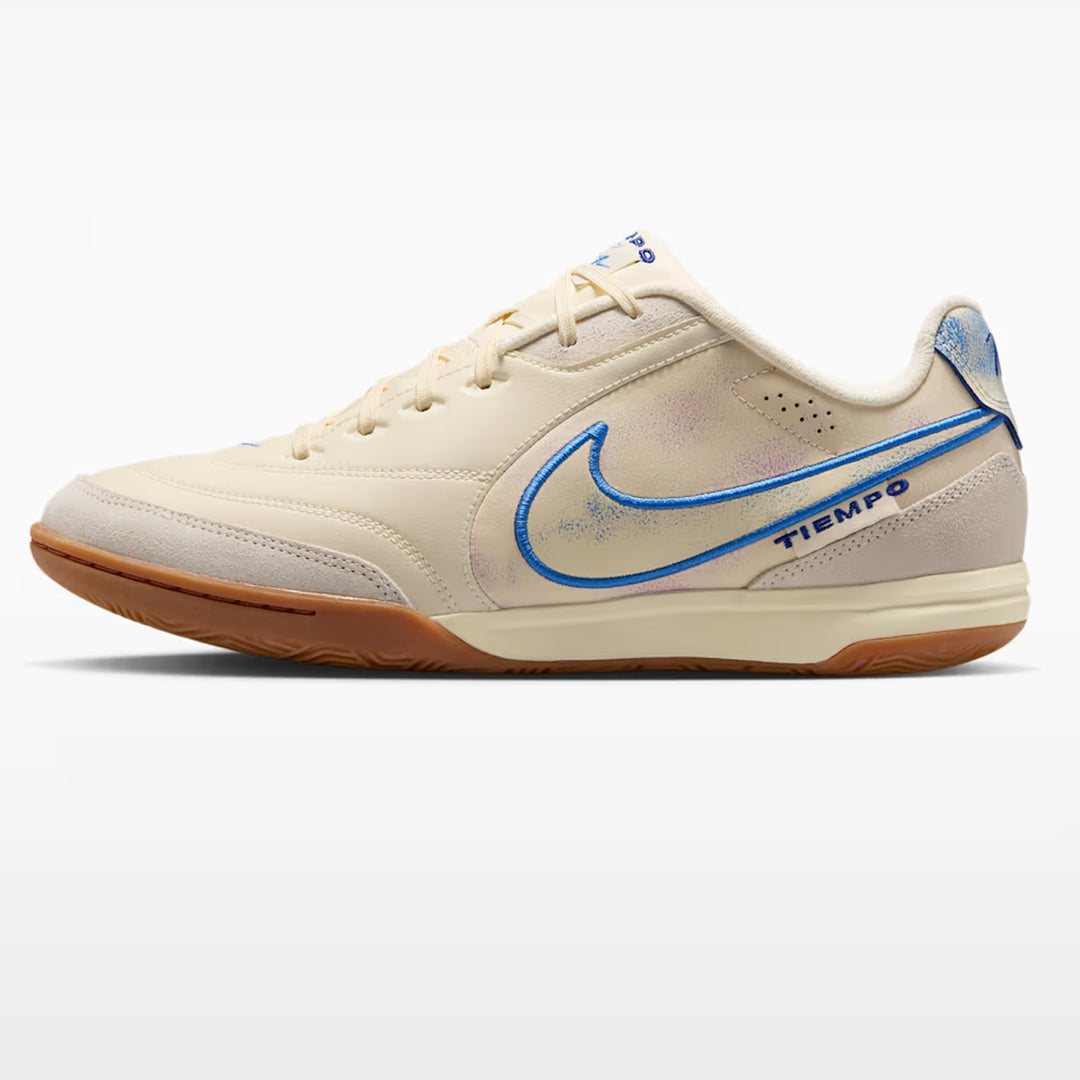 Nike Tiempo Streetgato PRM Indoor/Court Low-Top Soccer Shoes Coconut Milk Gum Blue Crystal
