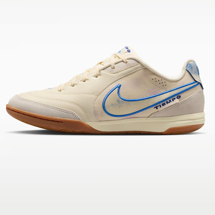 Nike Tiempo Streetgato PRM Indoor/Court Low-Top Soccer Shoes Coconut Milk Gum Blue Crystal