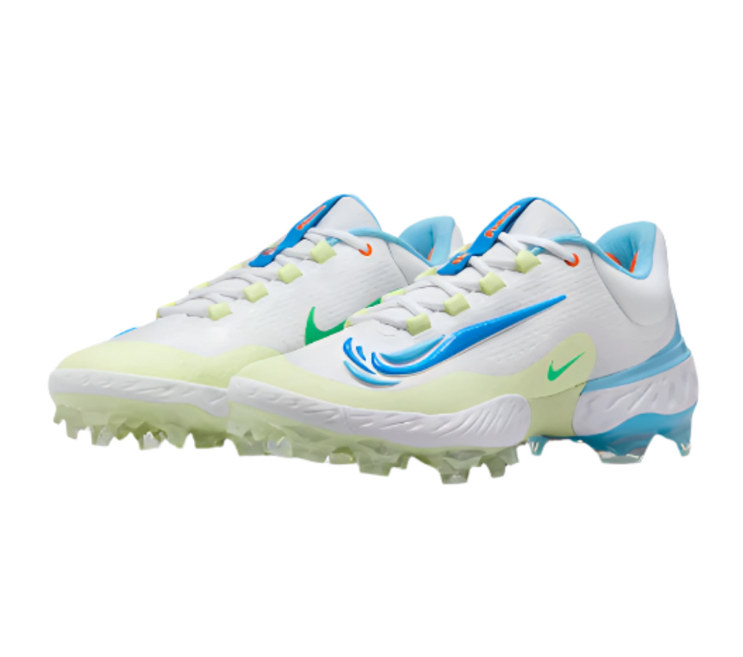 Nike Alpha Huarache Elite 4 Low MCS White / Blue / Volt - (FQ7724-104)