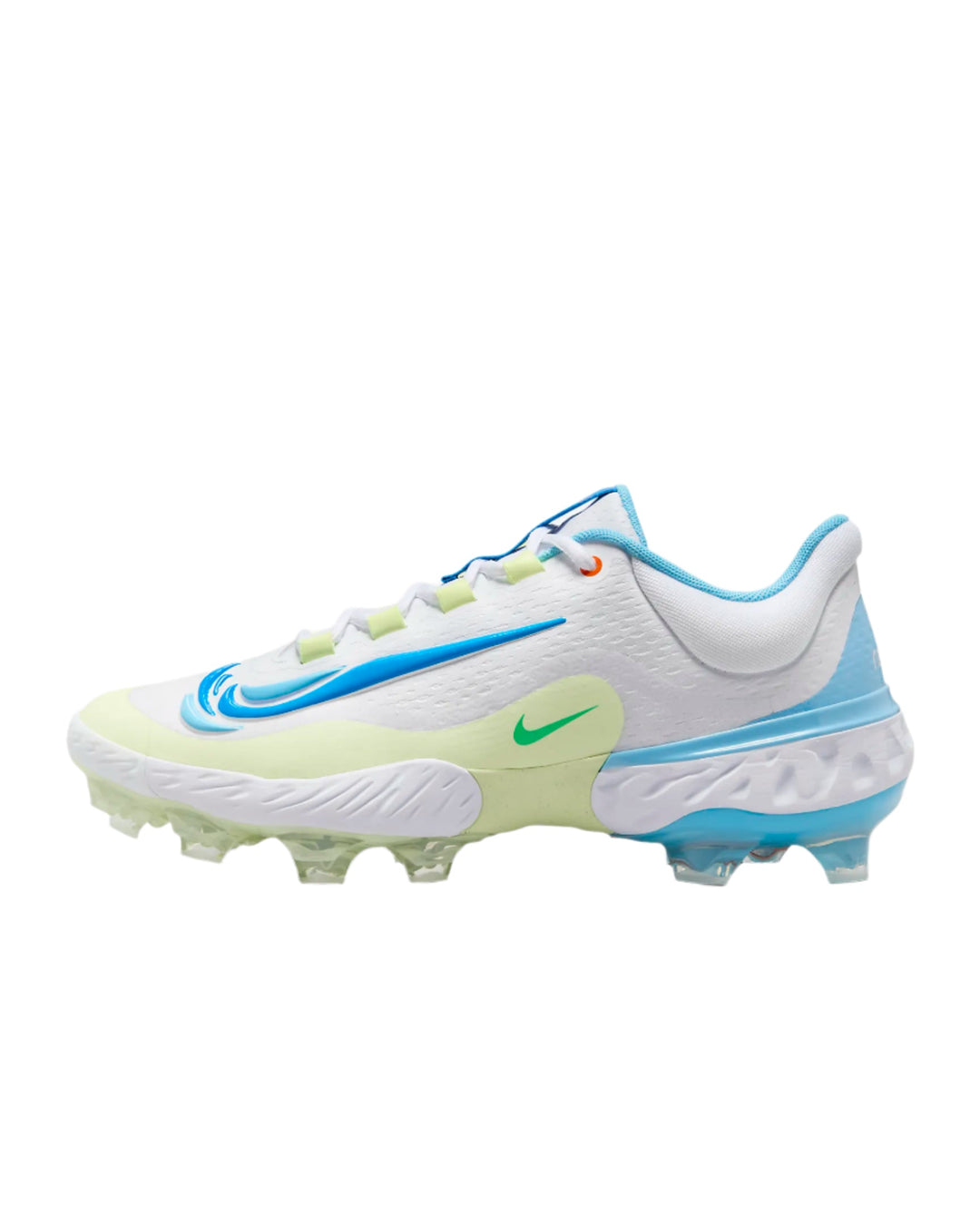 Nike Alpha Huarache Elite 4 Low MCS White / Blue / Volt - (FQ7724-104)3