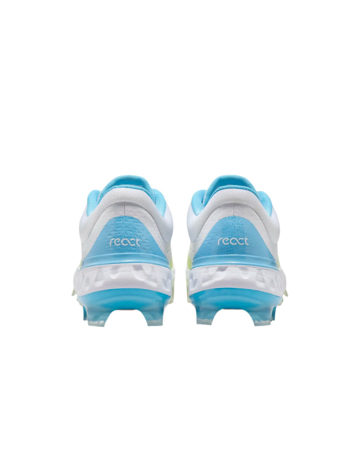 Nike Alpha Huarache Elite 4 Low MCS White / Blue / Volt - (FQ7724-104)4