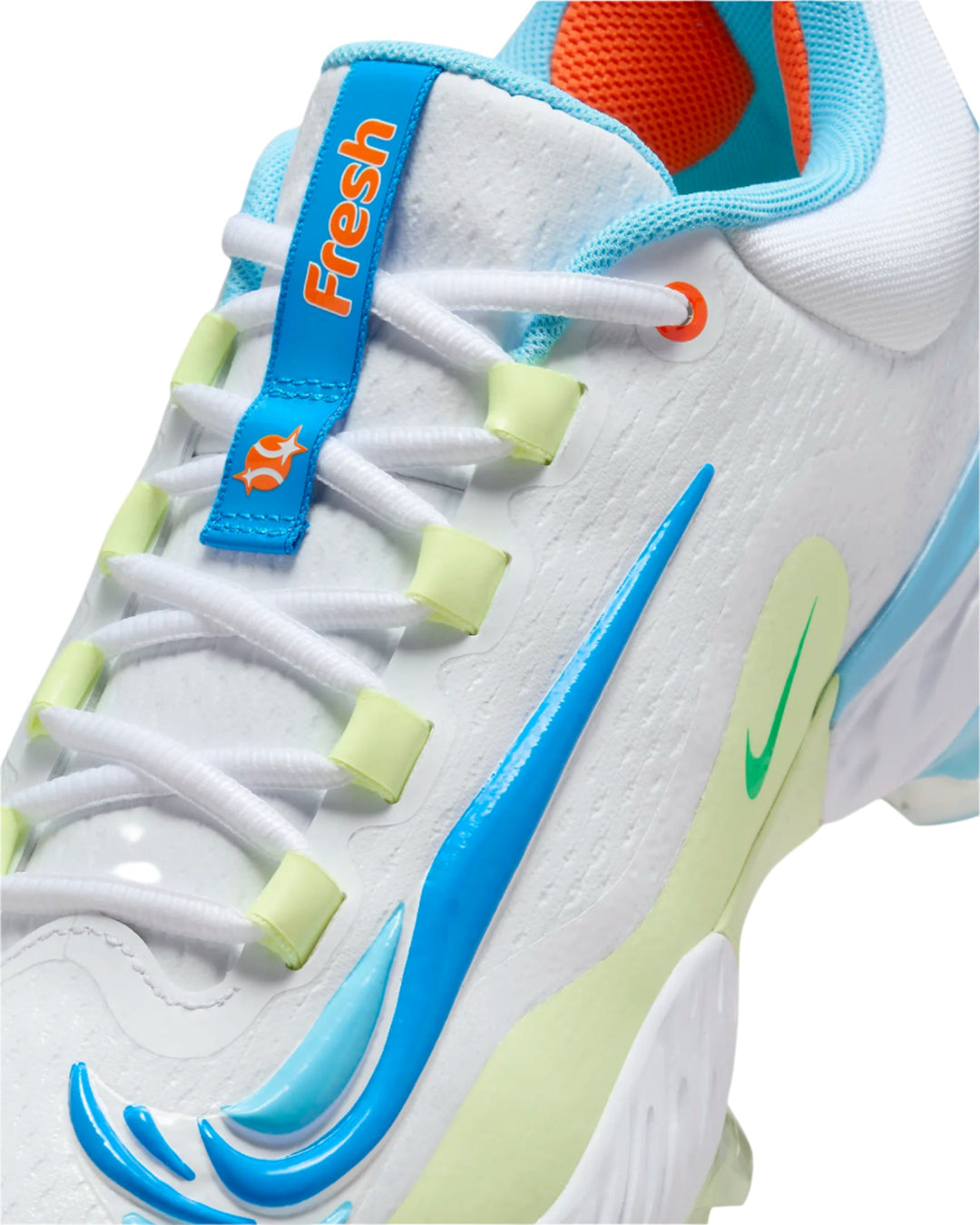 Nike Alpha Huarache Elite 4 Low MCS White / Blue / Volt - (FQ7724-104)6