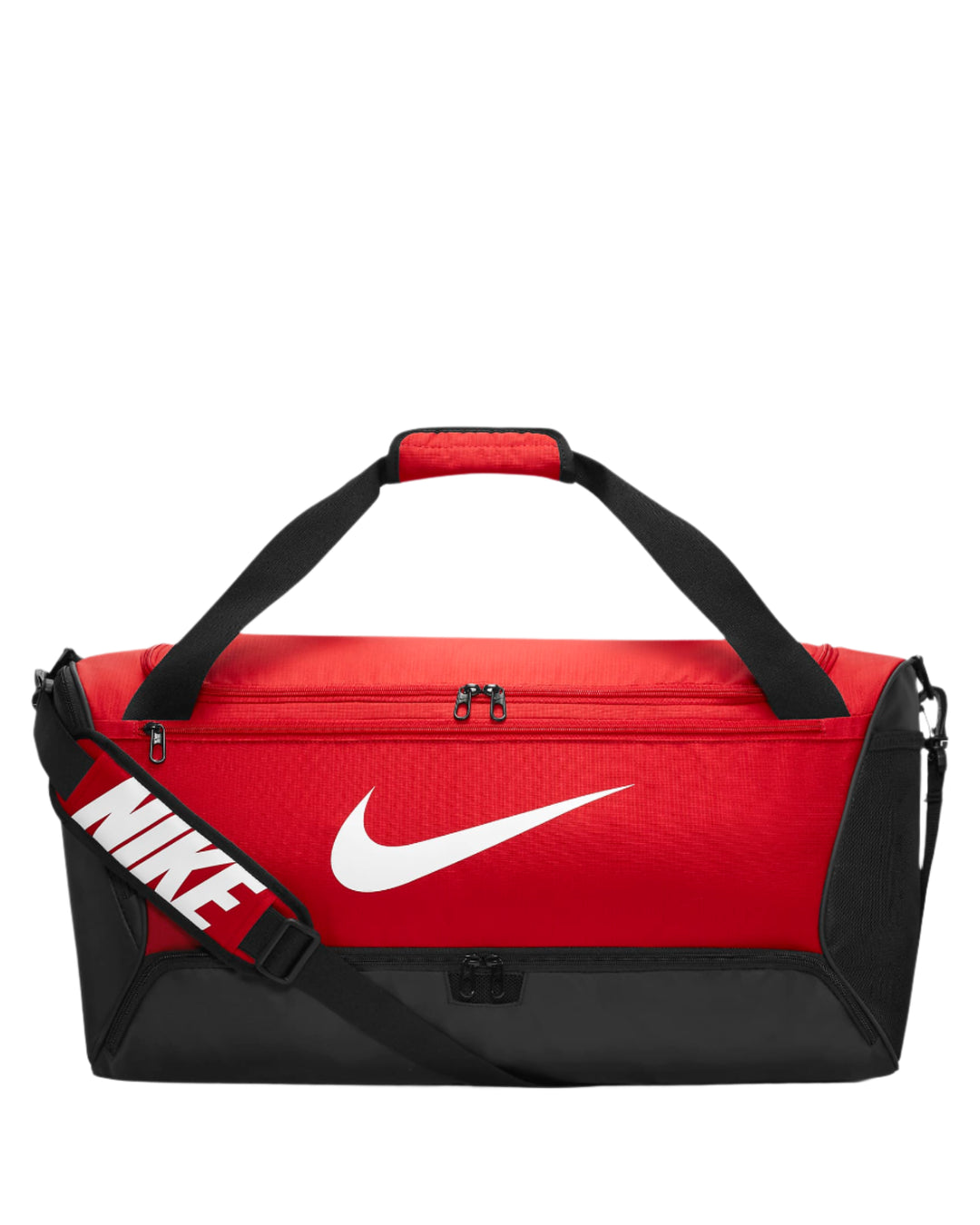 Nike Brasilia 9.5 Training Duffel Bag - Medium Duffel Bag 60L - Black Duffel Bag - Durable Sports Duffel - Travel Bag_Red1