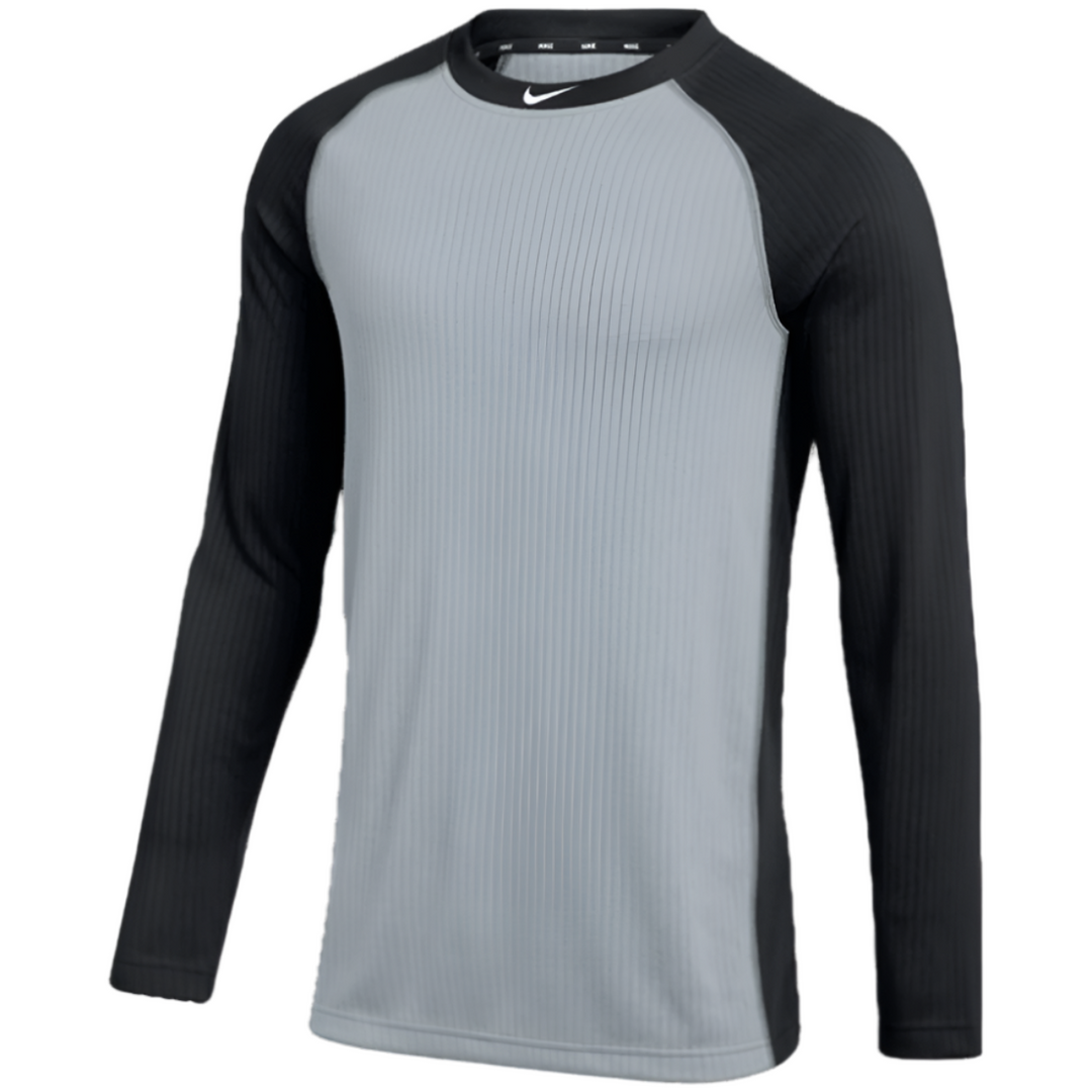 Nike Dri-FIT Men's Long Sleeve MLB Authentic Collection Baseball Top - AA9793_Black/Gray