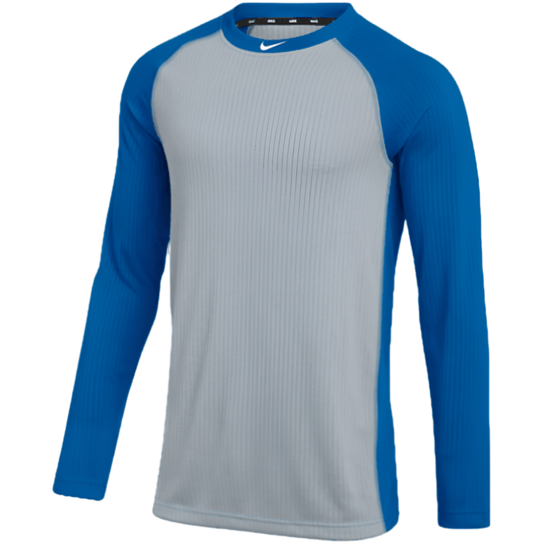 Nike Dri-FIT Men's Long Sleeve MLB Authentic Collection Baseball Top - AA9793_Royal/Gray