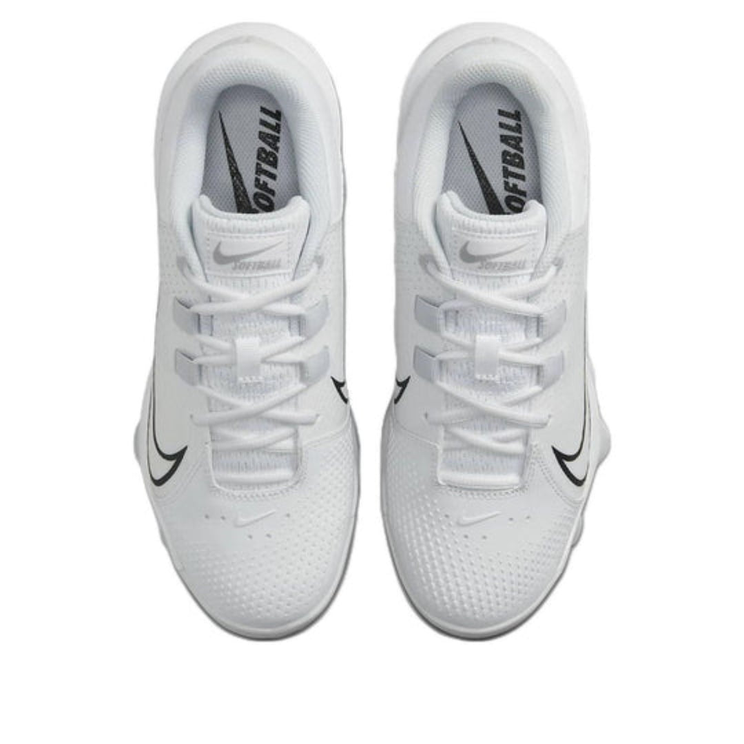 Nike Hyperdiamond 4 Pro MCS Womens Softball Cleats_White/Black2