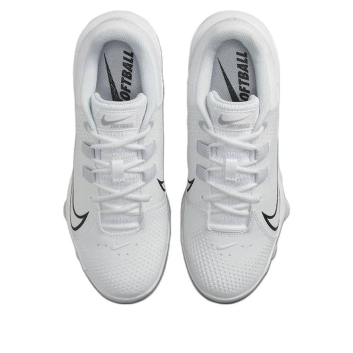 Nike Hyperdiamond 4 Pro MCS Womens Softball Cleats_White/Black2