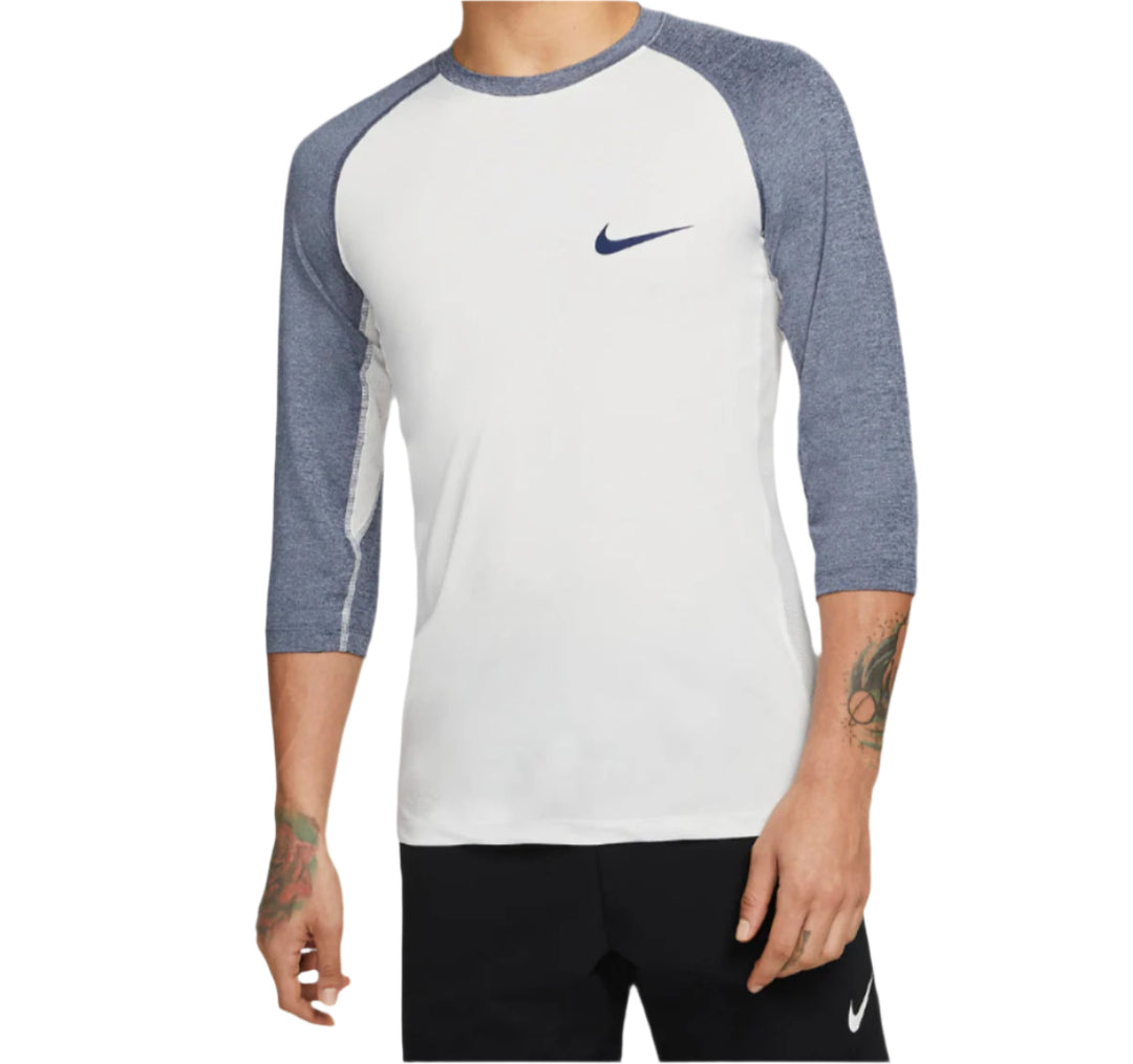 Nike Pro DRI FIT 3/4 Sleeve - White/Gray