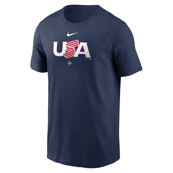Nike USA National Baseball Team 2026 World Baseball Classic Wordmark T-Shirt – Navy Blue Official Fan Gear