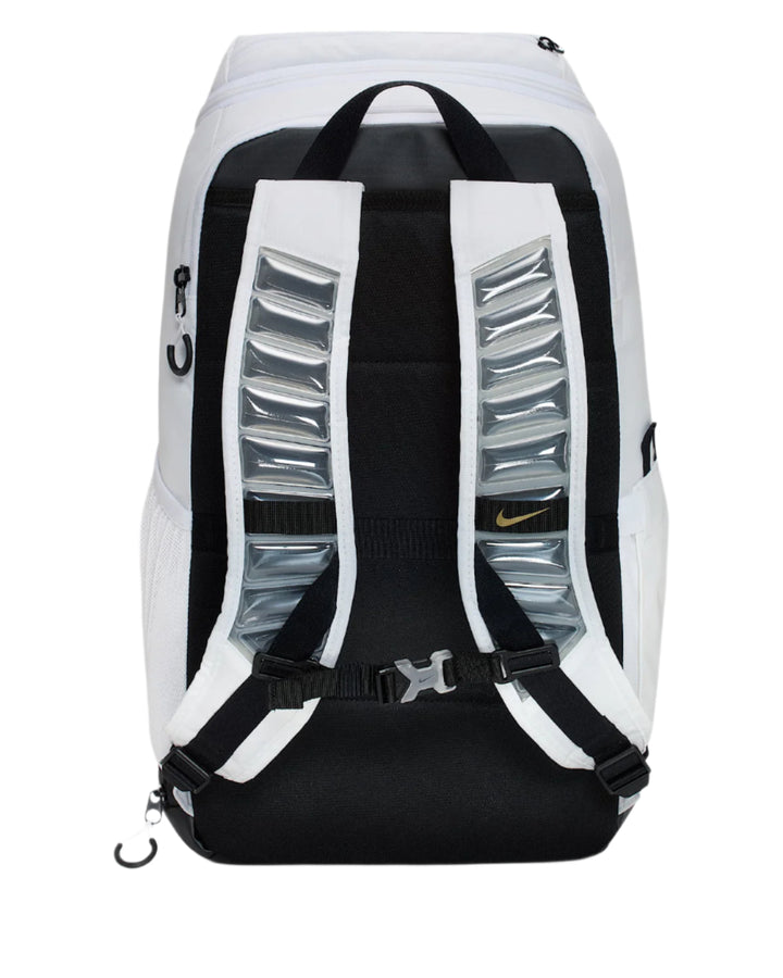 Nike Varsity Elite Basketball Backpack with Ball Compartment and Air Max Shoulder Straps - (HM9965) White2