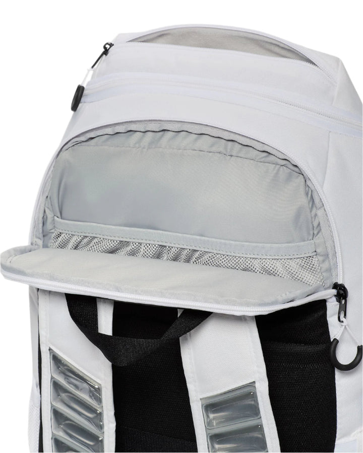 Nike Varsity Elite Basketball Backpack with Ball Compartment and Air Max Shoulder Straps - (HM9965) White5
