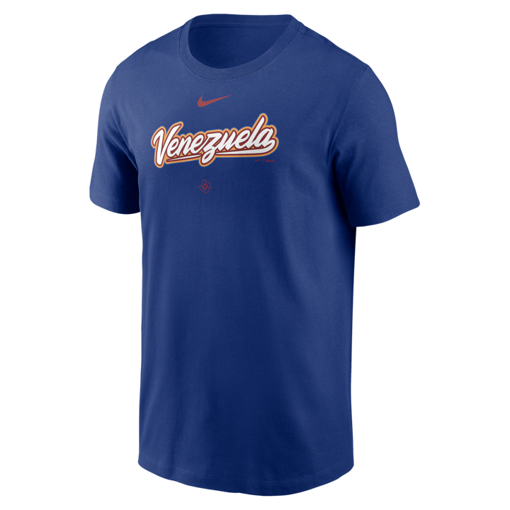 Nike Venezuela National Baseball Team 2026 World Baseball Classic Wordmark T-Shirt – Royal Blue Official Fan Gear