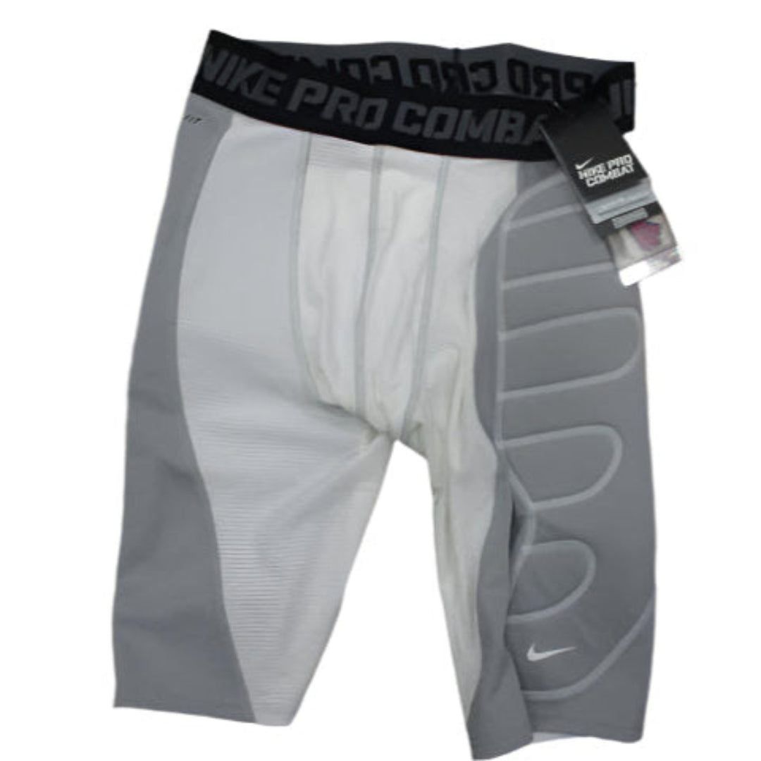 Nike Youth Pro Combat Sliding Shorts - White / Gray