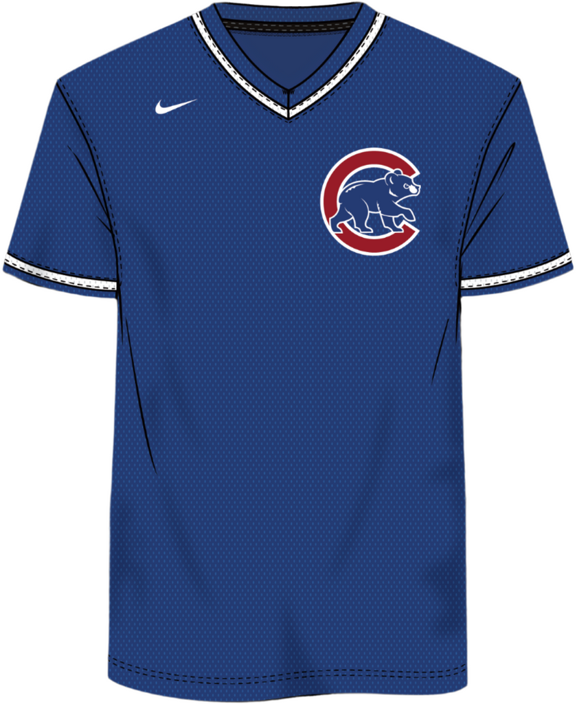 Oversize - Nike Chicago Cubs Men's MLB Institutional V-Neck SS