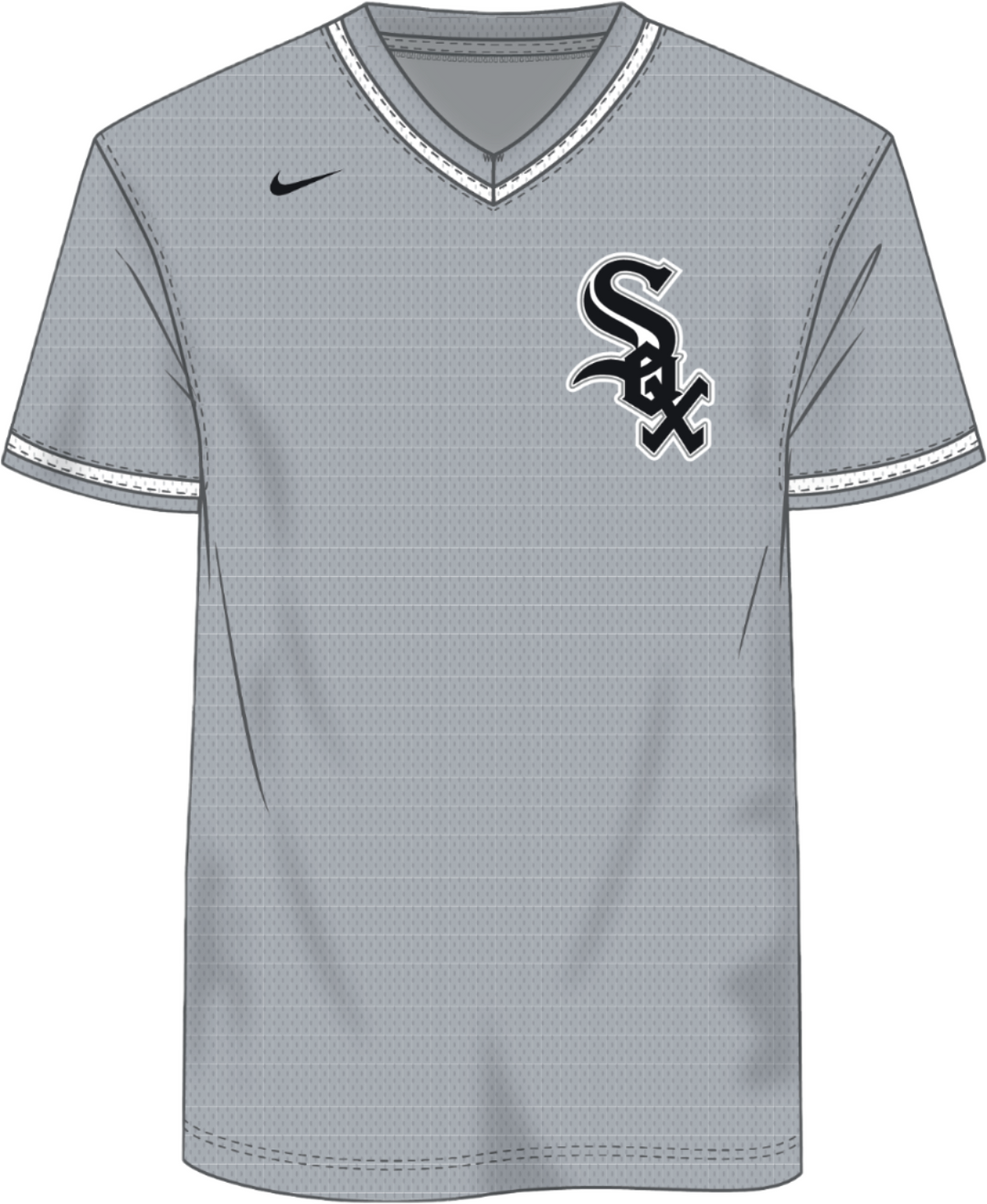Oversize - Nike Chicago White Sox Men's MLB Institutional V-Neck SS Synthetic Jersey