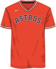 Oversize - Nike Houston Astros Men's MLB Institutional V-Neck SS Synthetic Jersey