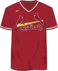 Oversize - Nike St. Louis Cardinals Men's MLB Institutional V-Neck SS Synthetic Jersey
