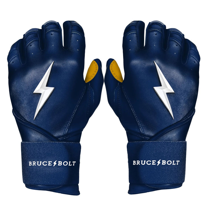 PREMIUM PRO Long Cuff Batting Gloves - NAVY