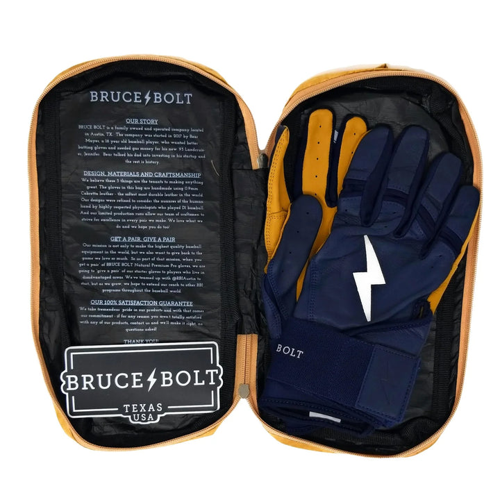 PREMIUM PRO Long Cuff Batting Gloves - NAVY