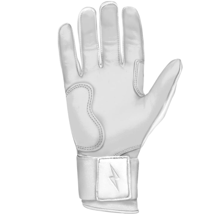 PREMIUM PRO CHROME Series Long Cuff Batting Gloves - White3
