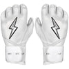 PREMIUM PRO CHROME Series Long Cuff Batting Gloves - White