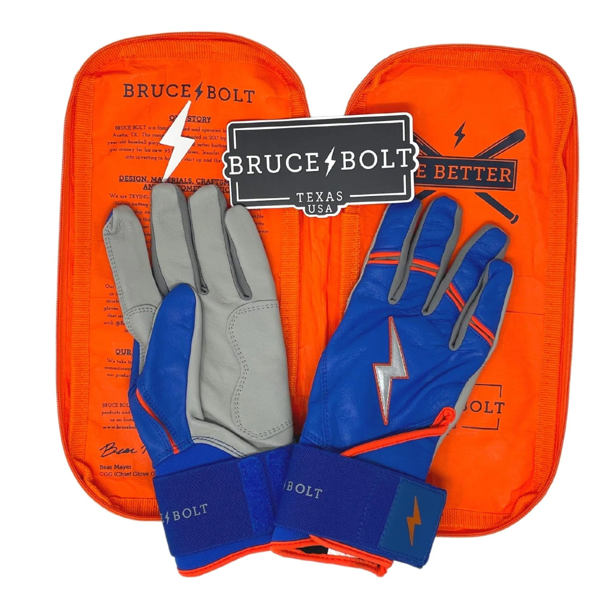 Bruce Bolt Premium Pro Nimmo Series Long Cuff Batting Gloves