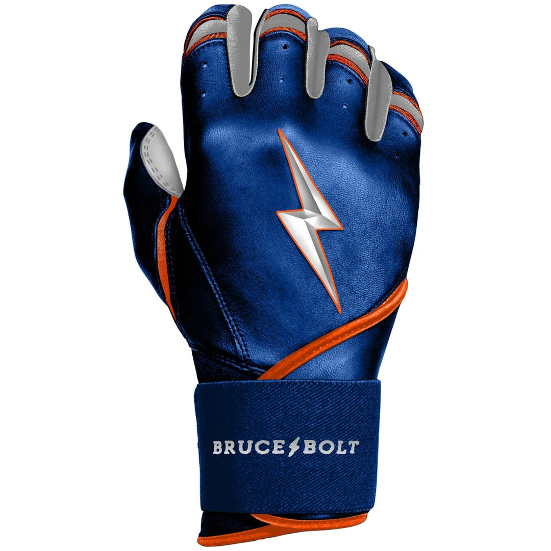 PREMIUM PRO NIMMO Series Long Cuff Batting Gloves - METS BLUE6