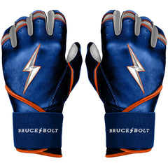 PREMIUM PRO NIMMO Series Long Cuff Batting Gloves - METS BLUE
