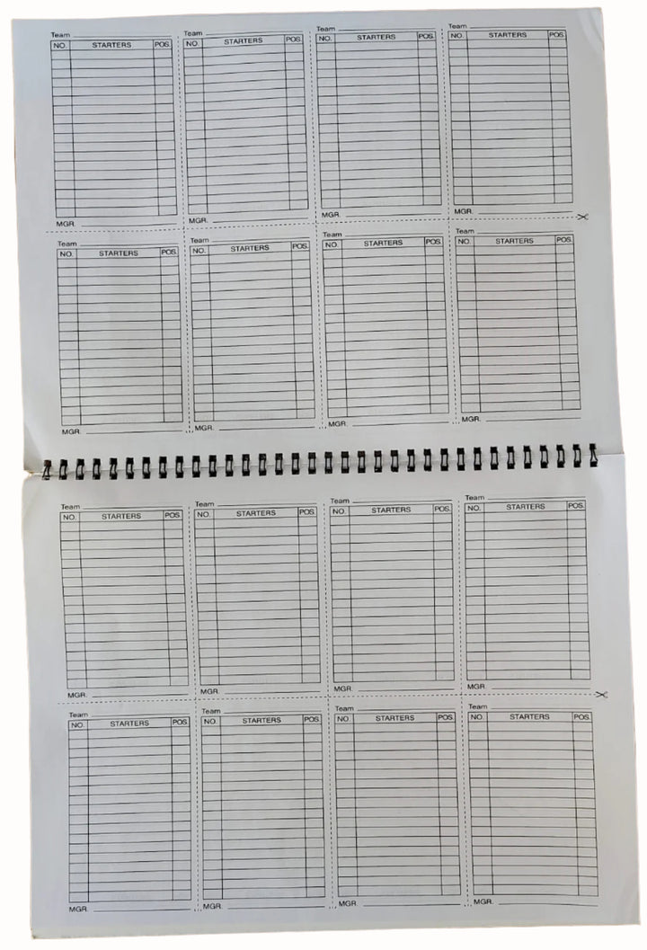 Baseball and Softball Scorebook – Lineup Cards and Game Score Sheets for Coaches, Teams, and Umpires