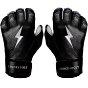 Premium Pro Chrome Series Short Cuff Batting Gloves - Black